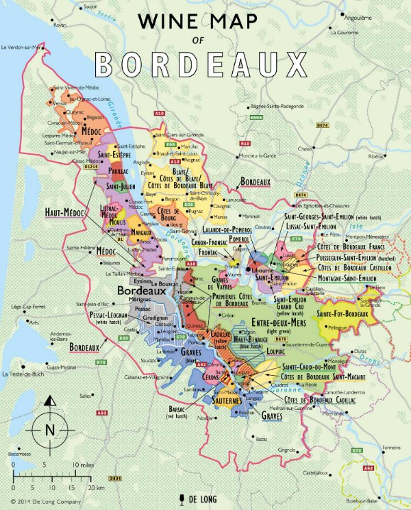 bordeaux dordogne map