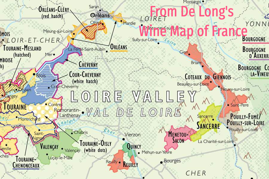 loire valley wine maps