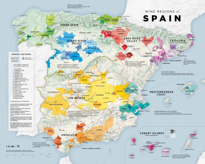 spanish wine regions map