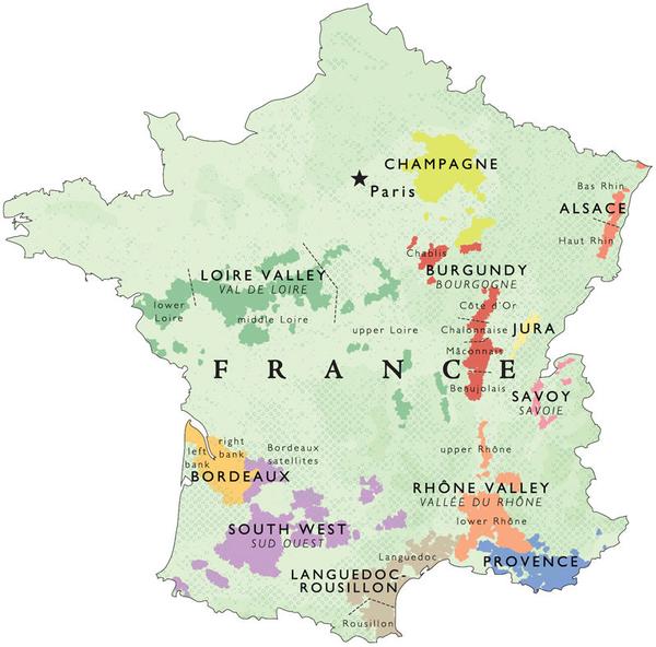 Wine Map of France